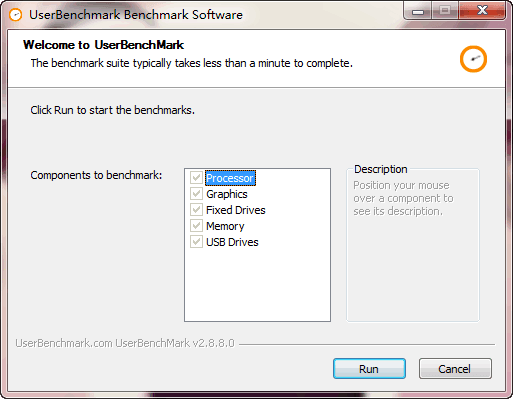 電腦性能測試UserBenchmark 2.8.8.0