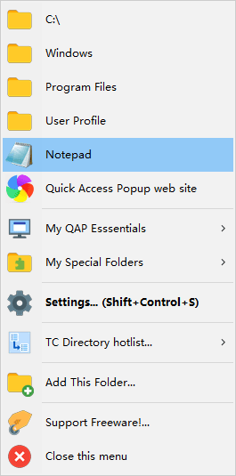 Quick Access Popup 綠色版